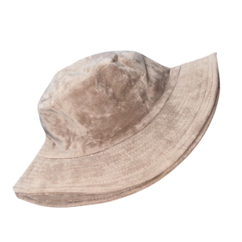 Camel Suede Fisherman Unisex Neutral Panama Brown Bucket Hat Tan Cap Minimalist